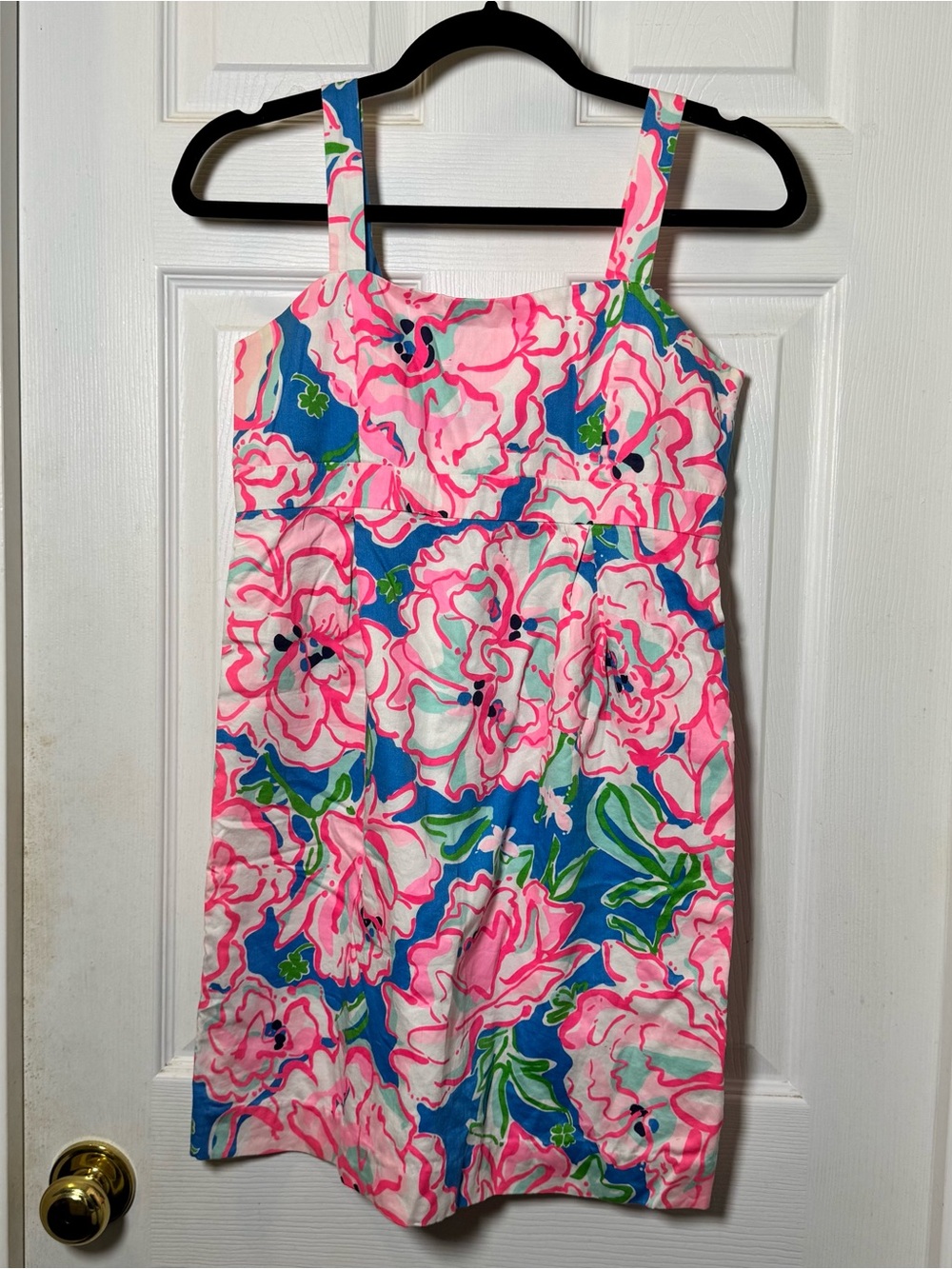 Lilly Pulitzer Pink Floral Sundress with Blue & Green Prints